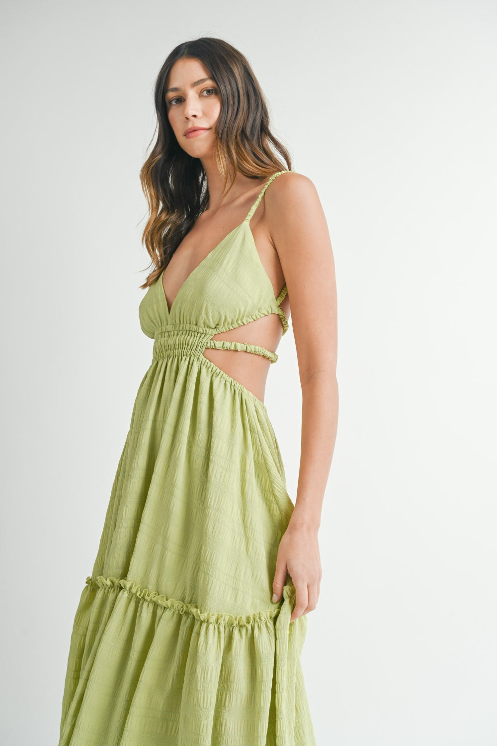 Last One Sale! Originally $78 Cutout Waist Backless Maxi Dress