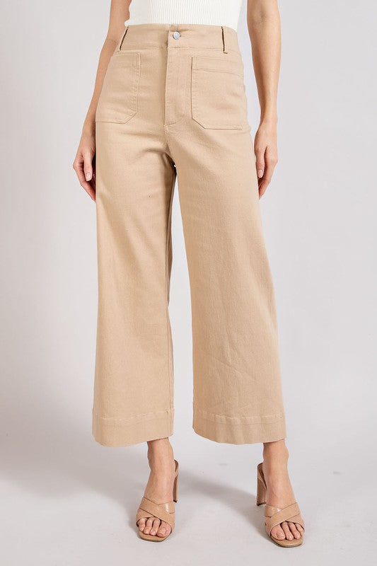 Soft Washed Wide Leg Pants (Size Large Only)