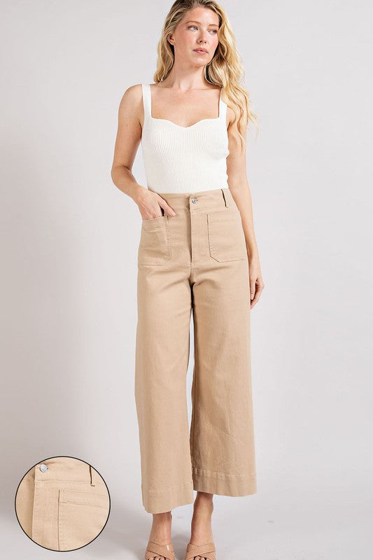 Soft Washed Wide Leg Pants (Size Large Only)