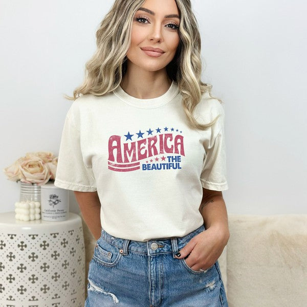 Retro America The Beautiful Garment Dyed Tee