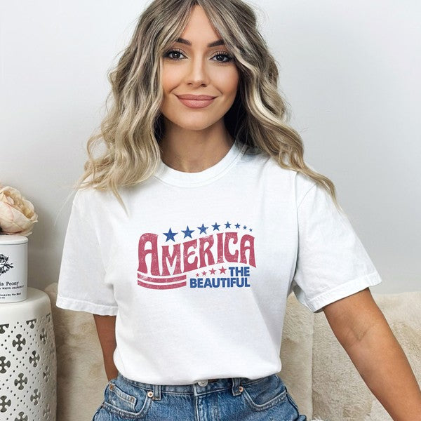 Retro America The Beautiful Garment Dyed Tee