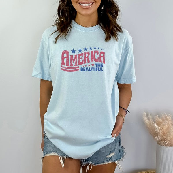 Retro America The Beautiful Garment Dyed Tee