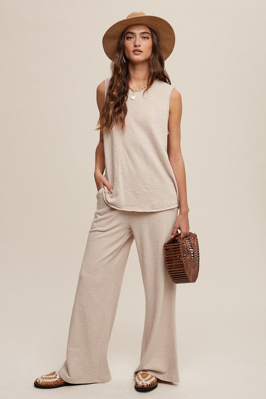 Last One Sale! Originally $69 Soft Knit Tank and Sweat Pant Set