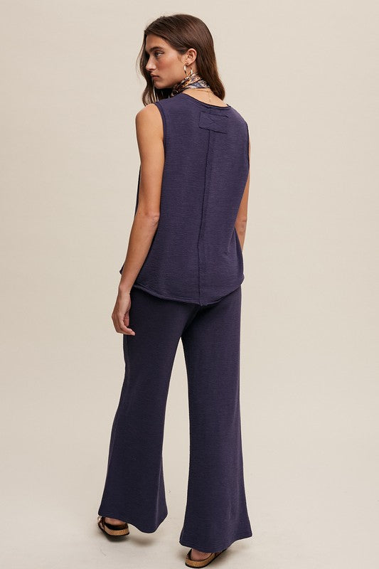 Last One Sale! Originally $69 Soft Knit Tank and Sweat Pant Set