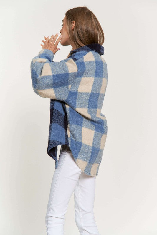 Plaid Double Pattern Shacket