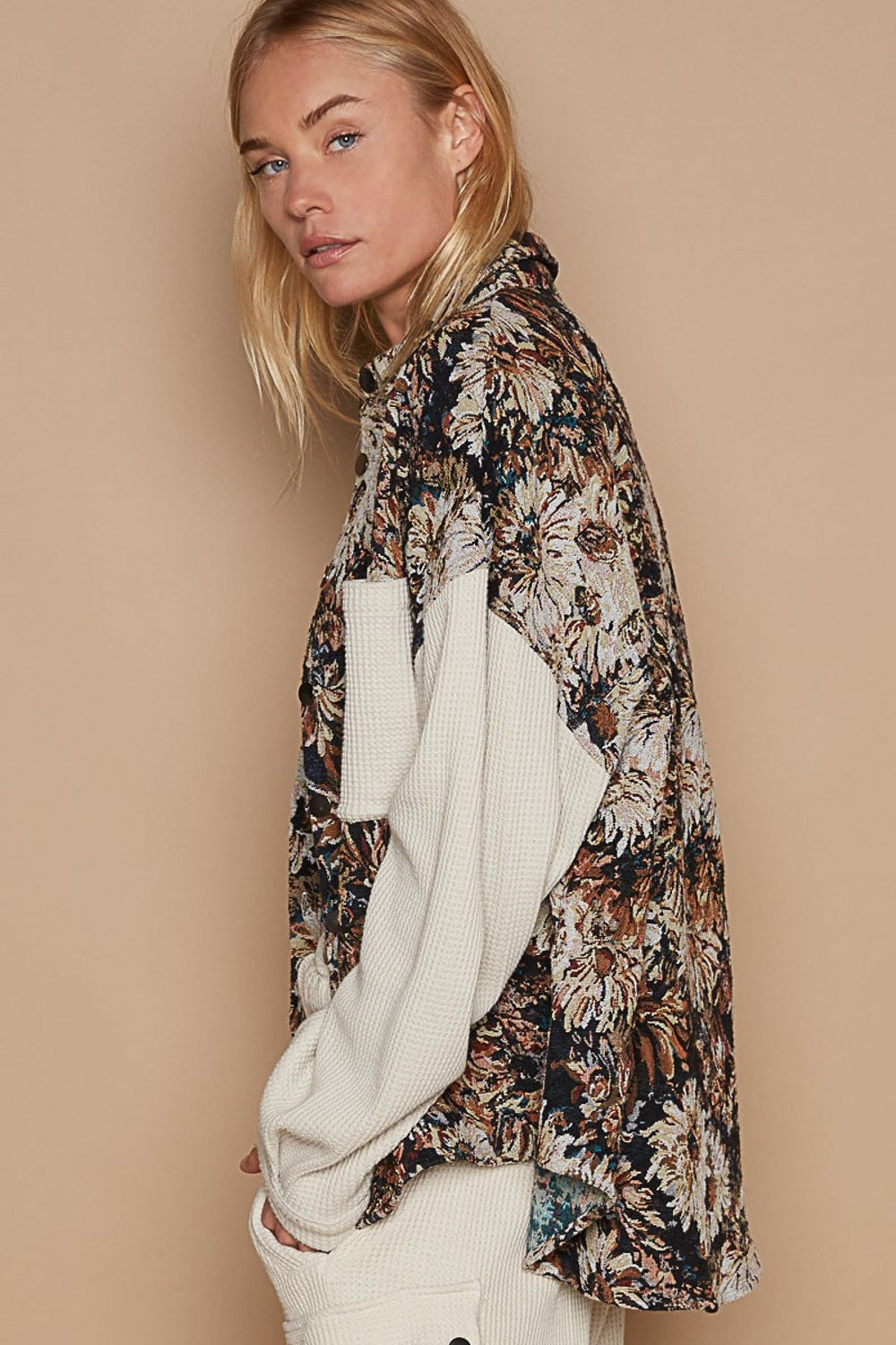 Floral Jacquard Shacket