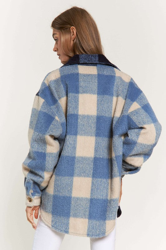 Plaid Double Pattern Shacket