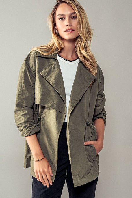 Open Front Trench Jacket