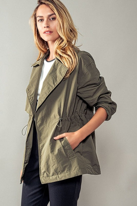 Open Front Trench Jacket