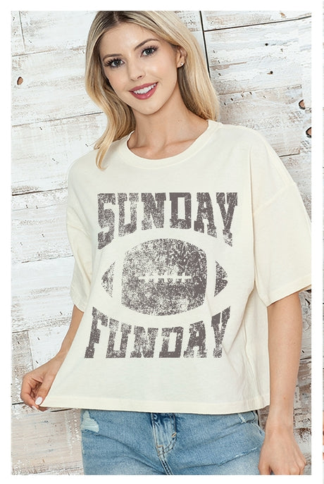 Sunday Funday Cropped Tee