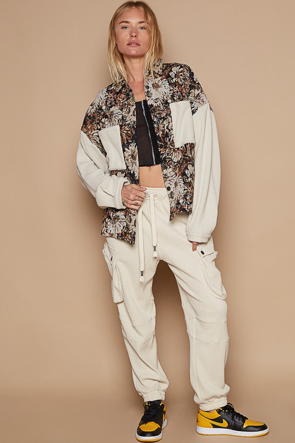 Floral Jacquard Shacket