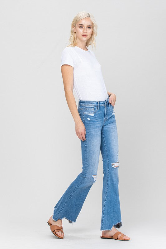 Mid Rise Flare Jeans