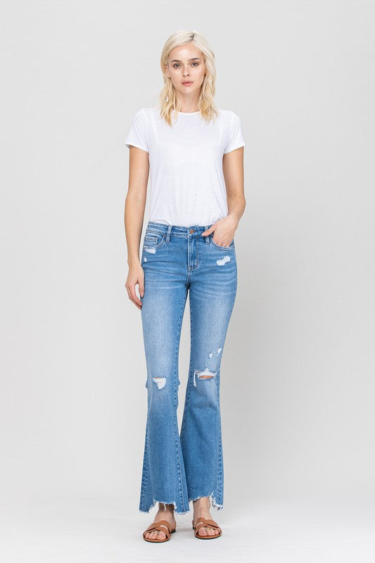 Mid Rise Flare Jeans