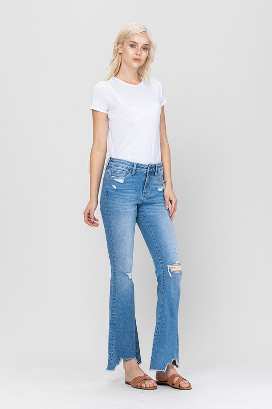 Mid Rise Flare Jeans