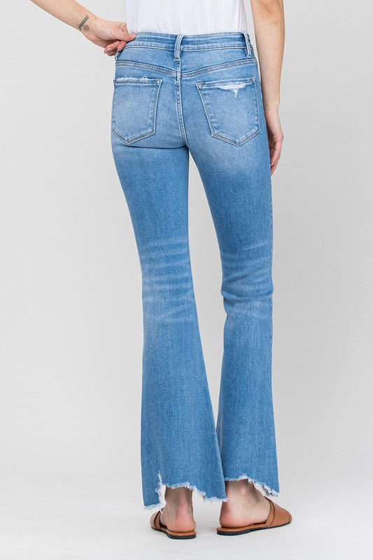 Mid Rise Flare Jeans