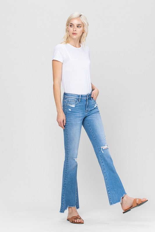 Mid Rise Flare Jeans