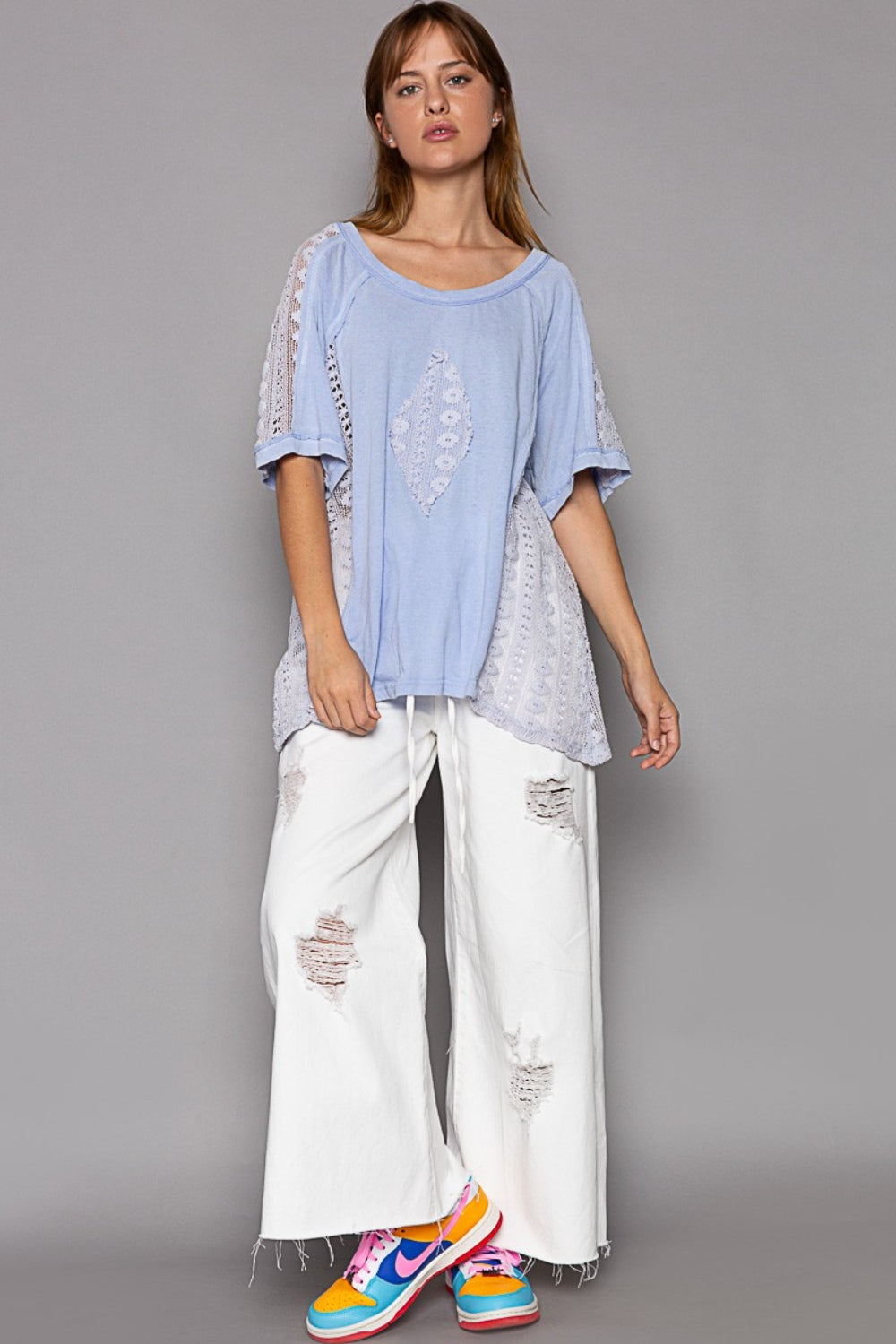 Last One Sale! Lace Crochet Boho Tee-Shirt