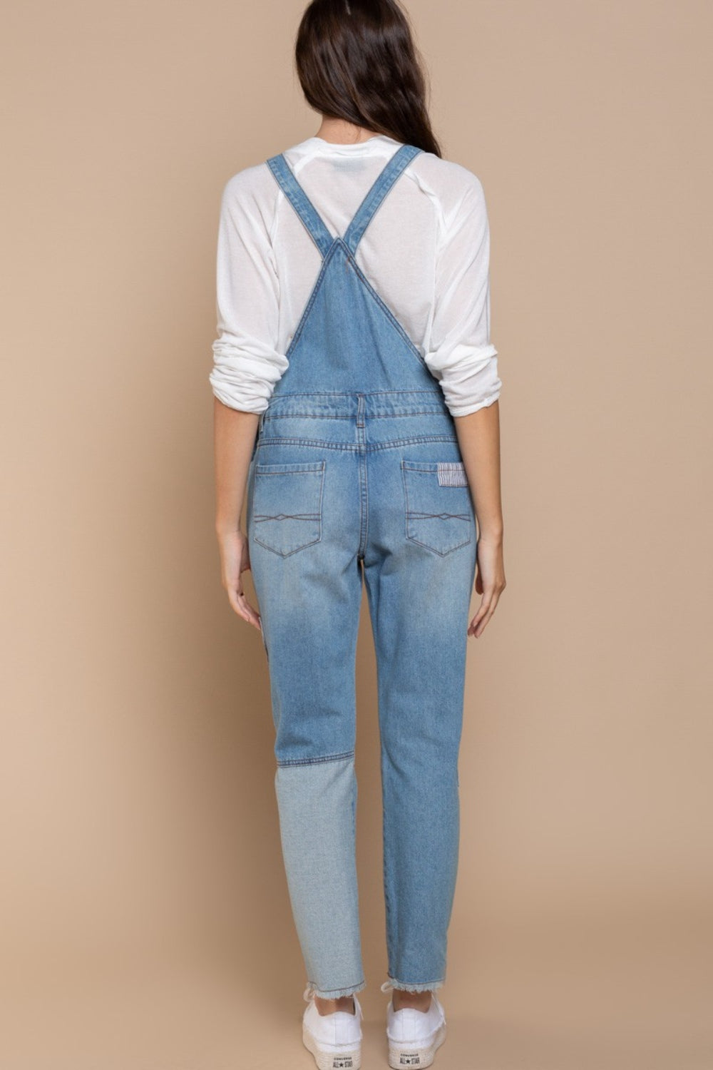 Slim Leg Denim Overalls